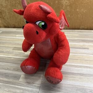 Build A Bear Great Wolf Lodge Magiquest Ellie Red Dragon Plush Stuff - JL383